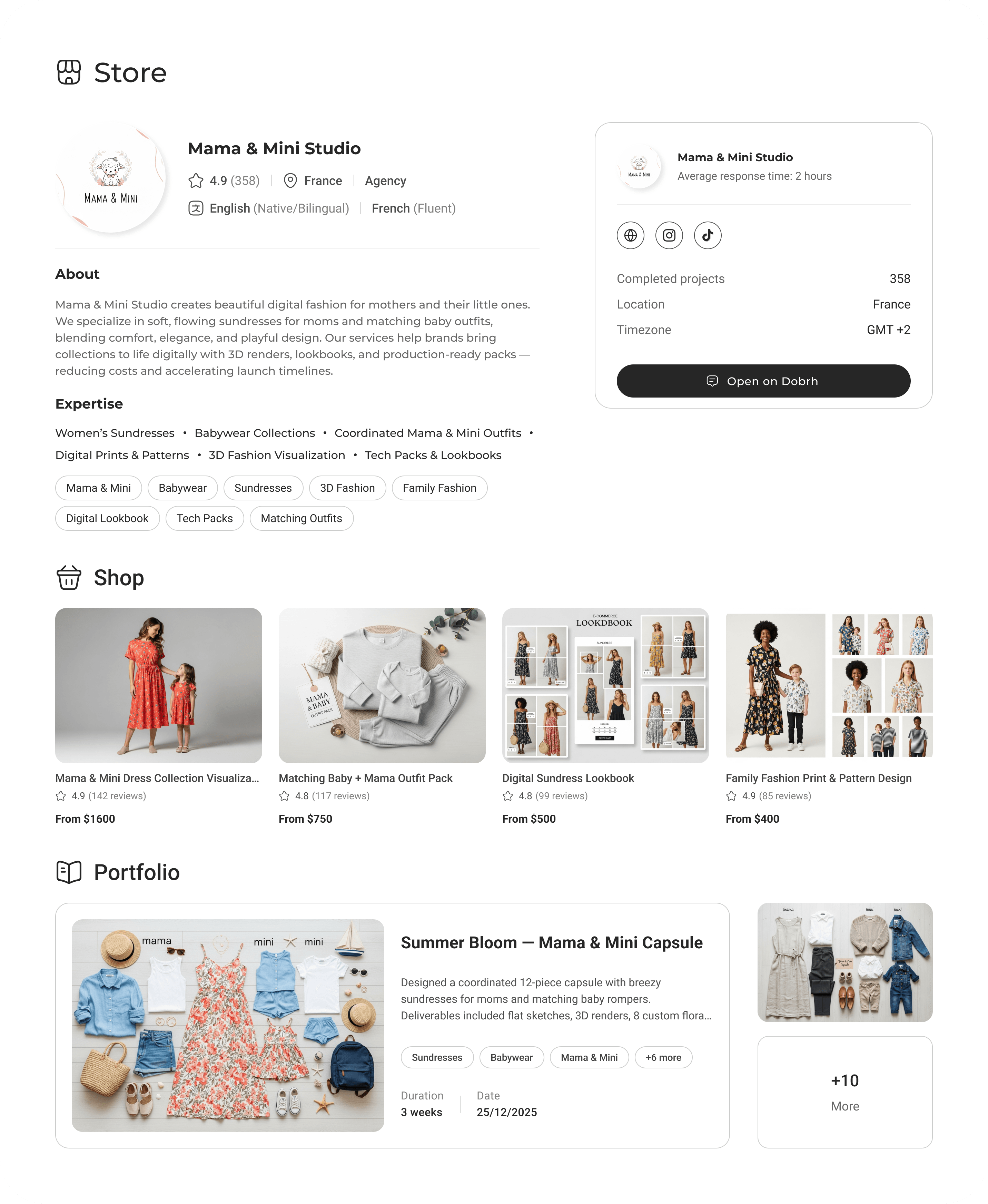 Profile, Business preview